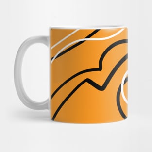 Swirls on Orange and Yellow Mug